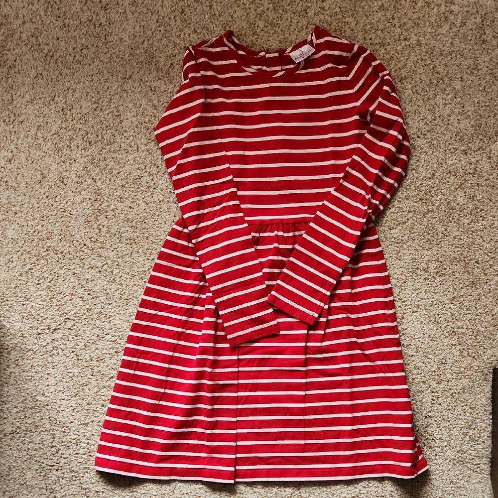 Hanna Andersson Red Striped Kids Dress